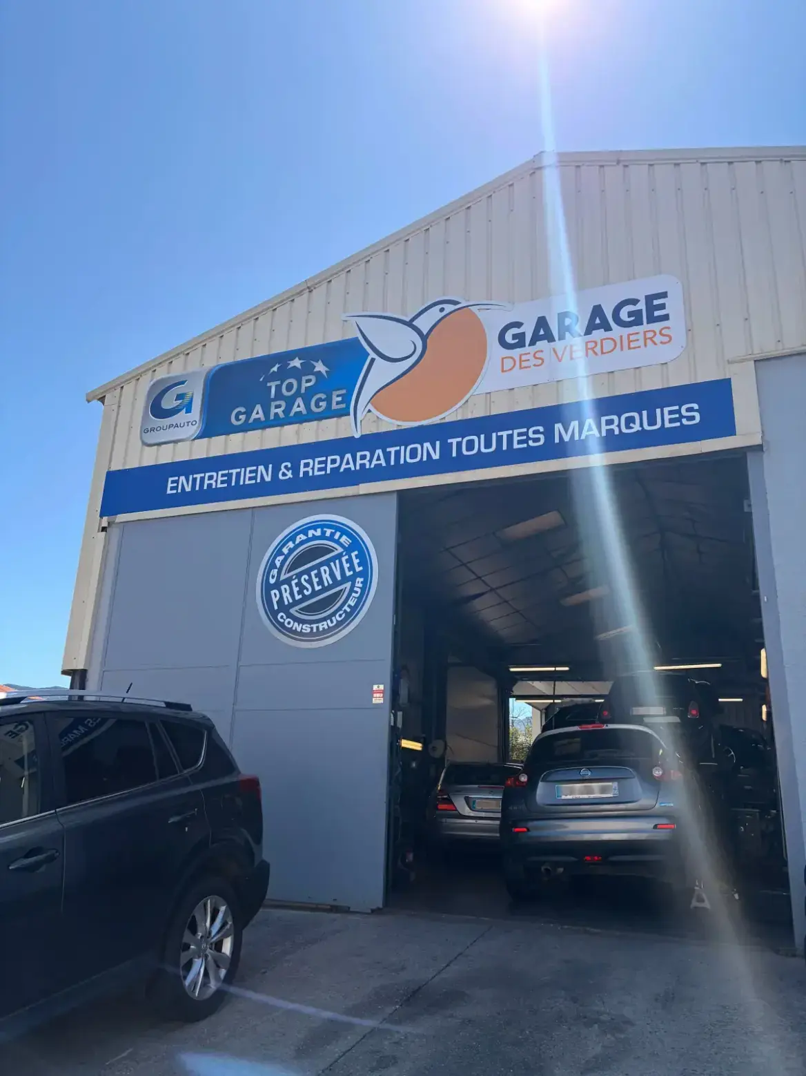 Façade du Garage des Verdiers